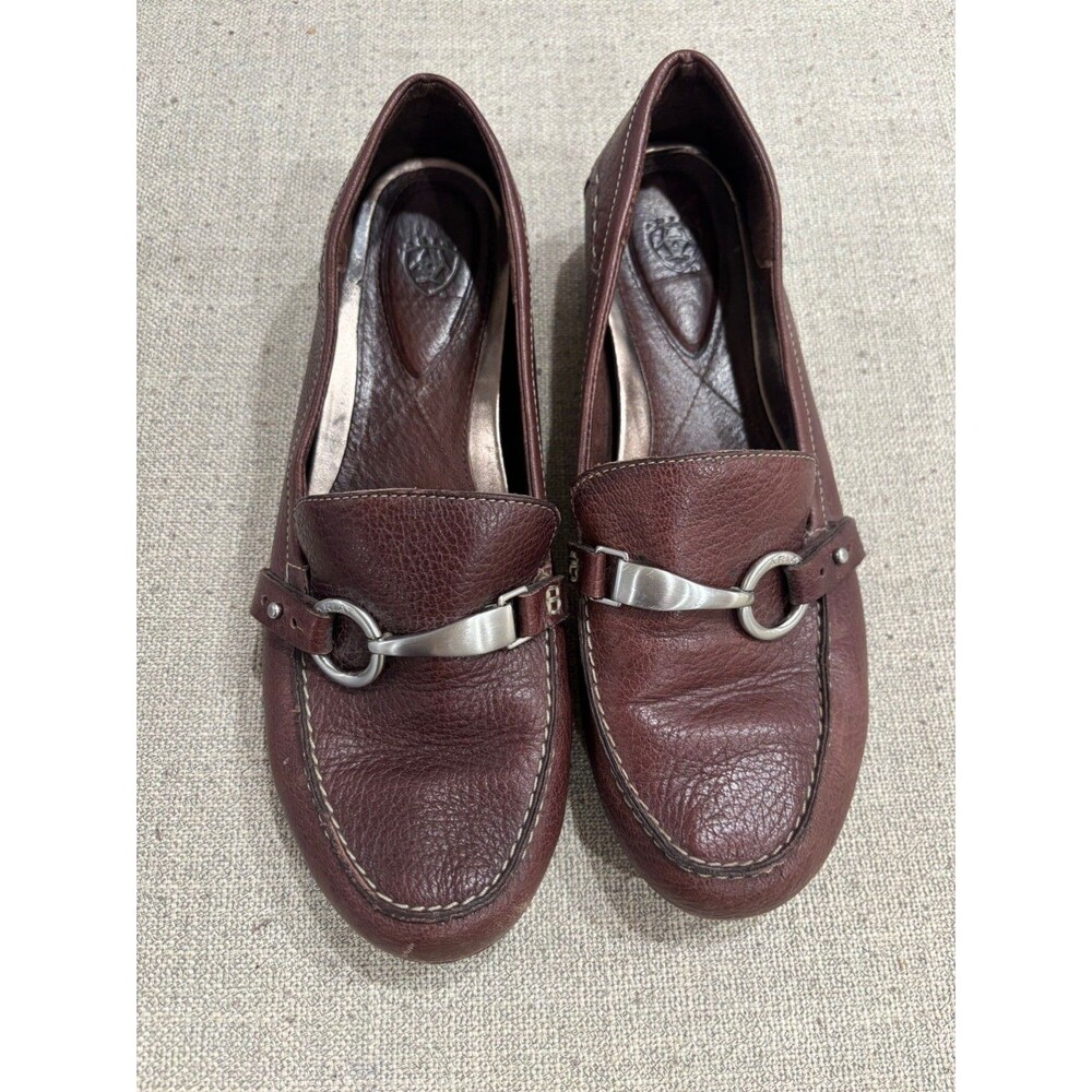 Ariat 21192 Women’s 10B Brown Leather Horsebit Loafers Driving Moc Western